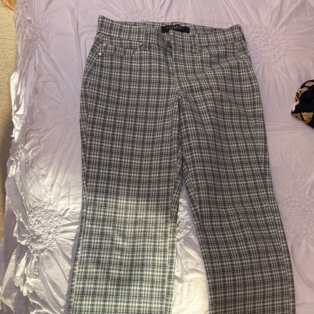 Plaid Wide-Leg Pants